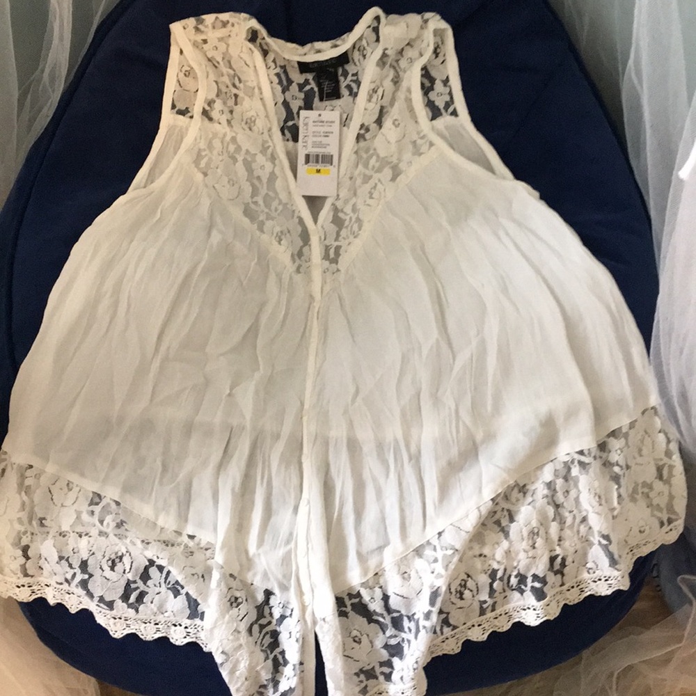 Lace inset tank